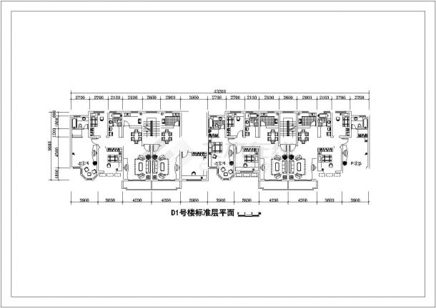济南市光春花园小区6张住宅楼标准层平面设计CAD图纸（含9张户型图）-图一