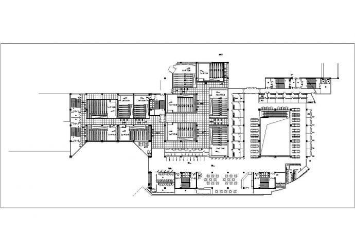 购物中心五层电影院平面设计图纸_图1