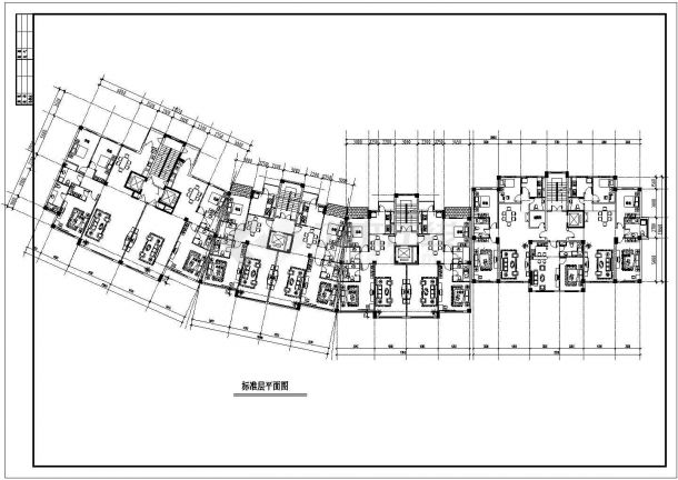 徐州市简福路某商圈23层框架结构商住公寓楼建筑设计CAD图纸-图一