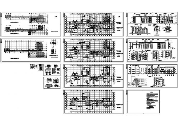乌鲁木齐市某大型幼儿园3层教学楼建筑设计CAD施工图_图1