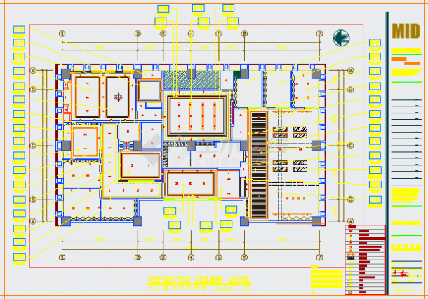 某建筑工程有限公司办公楼施工图CAD详细设计平面图-图一