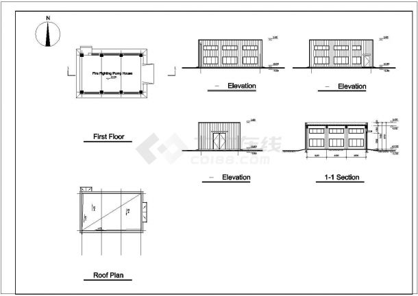 某公司厂房建筑CAD大样施工完整设计图纸-图一