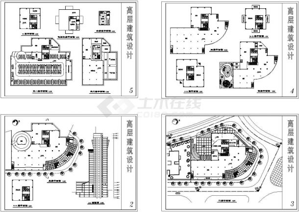 高层住宅楼设计CAD施工方案图纸-图二