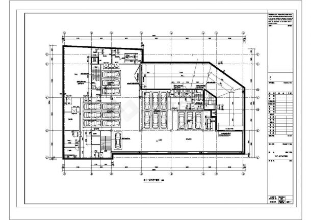 某购物中心八层钢框架结构电影院建筑设计CAD施工图-图二