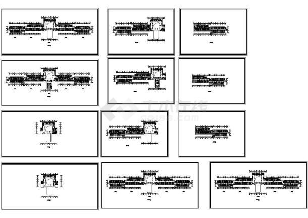 金色港湾酒店多层住宅建筑设计施工cad图纸，共十二张-图二