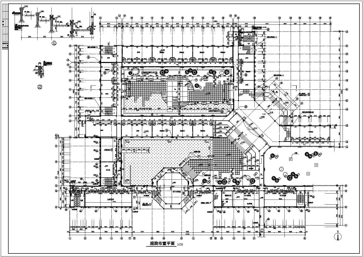 某学校教学楼广场环境CAD建筑设计图实验室庭院
