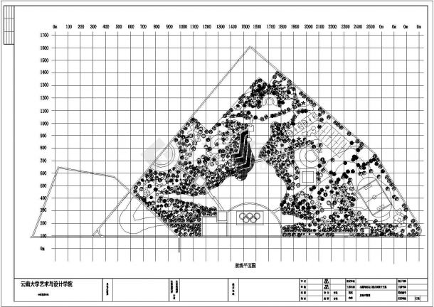 某城市占地面积17公顷奥运主体公园景观规划设计CAD图（含报告书、建议书）-图二