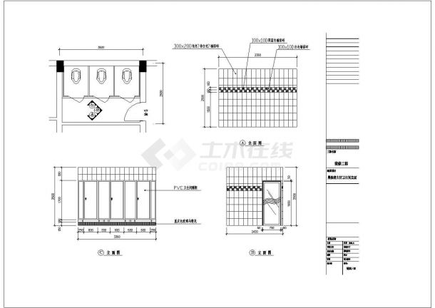 某洗浴中心现代风格室内装饰设计cad全套施工图-图一