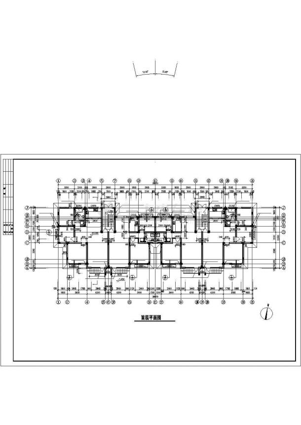 苏州某小区6层砖混结构住宅楼建筑设计CAD图纸（含跃层和半地下室）-图二