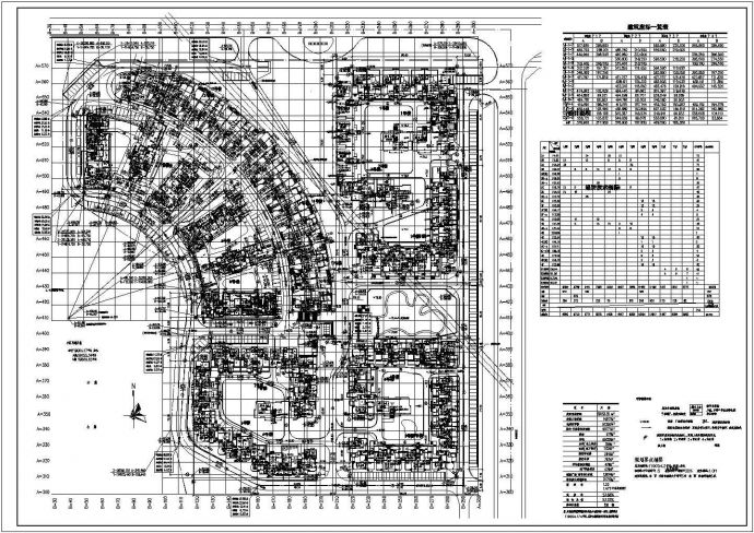 大连市锦江路某新建居住区总平面规划设计CAD图纸（占地6万平米）_图1