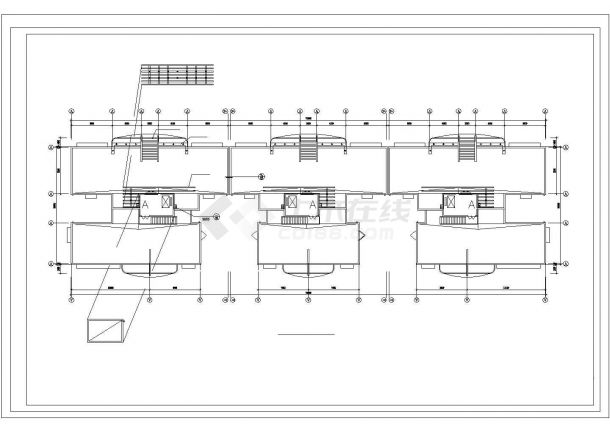 武汉某小区1.4万平21层砖混结构住宅楼建筑设计CAD图纸（含自行车库）-图一