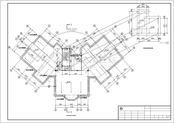 上饶市某现代化居住区3690平米7层砖混结构住宅楼建筑设计CAD图纸-图一