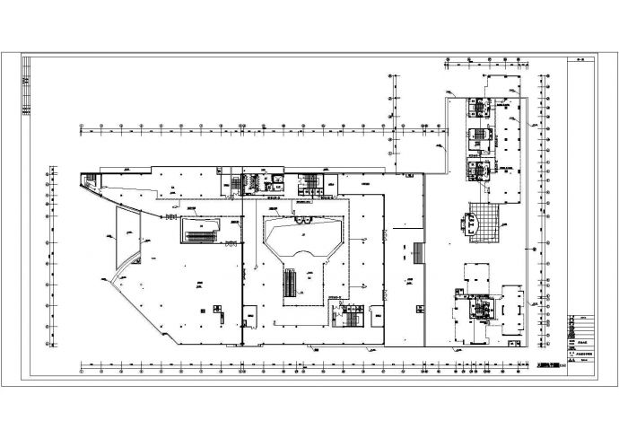 某高层商业大厦强弱电弱电CAD电气设计施工平面图_图1