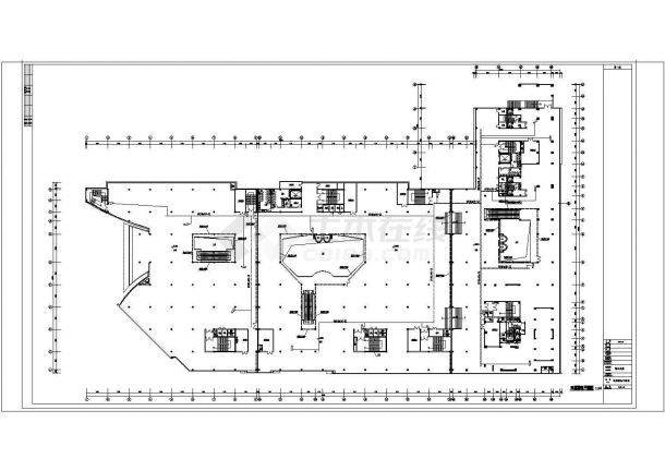 某高层商业大厦强弱电弱电CAD电气设计施工平面图-图二
