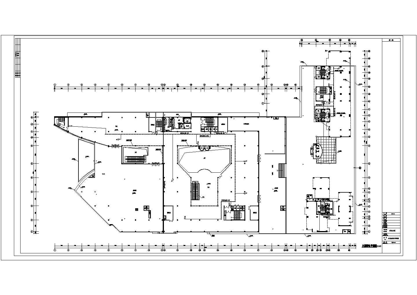 某高层商业大厦强弱电弱电CAD电气设计施工平面图