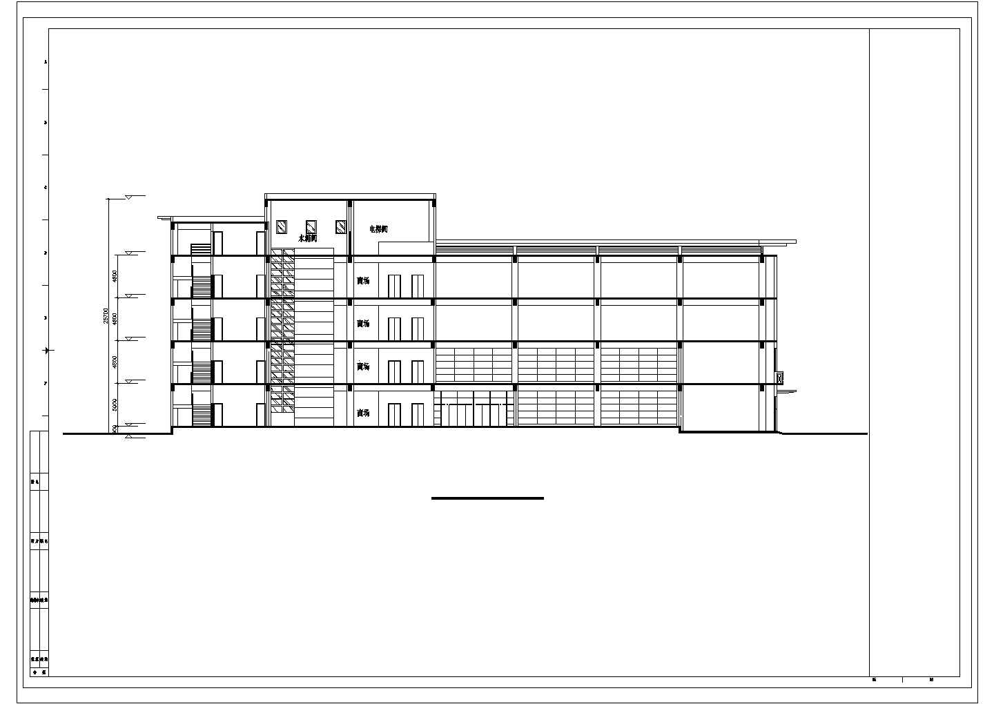 某商场CAD建筑完整构造详细设计施工图