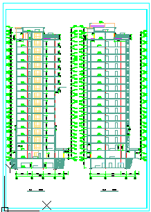 和诚住宅小区高层住宅楼施工CAD设计图纸-图二