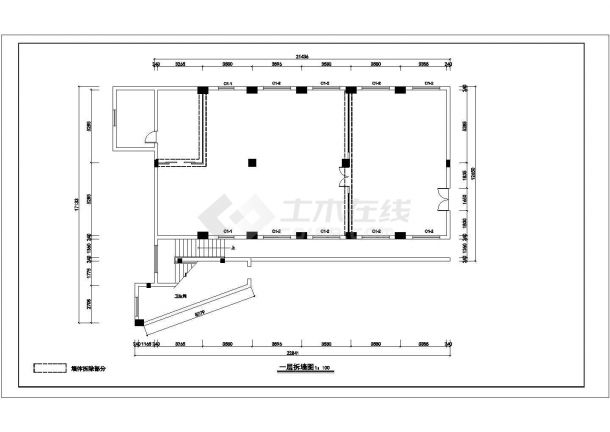 某烟厂行政楼北楼CAD全套建筑设计完整施工图-图二