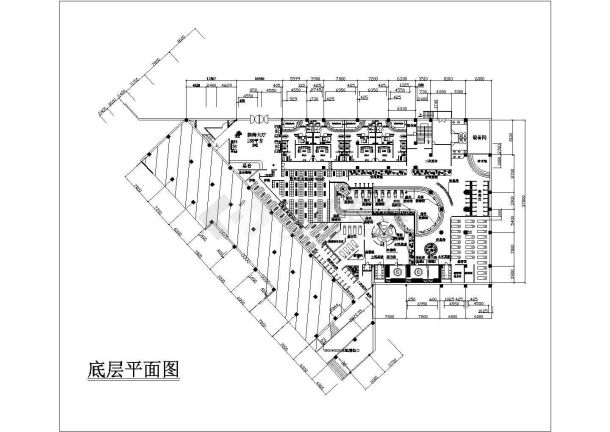 某桑拿浴场CAD全套室内装修设计平面图-图一