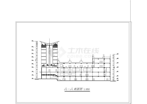某大酒店建筑CAD完整设计详细大样施工图-图二