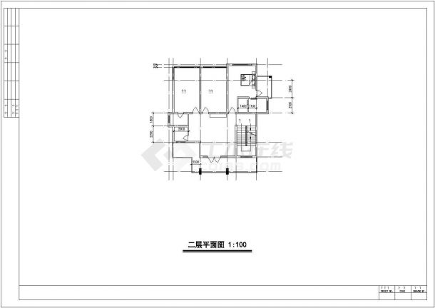 某四层11.4×14.6带地下室别墅建筑设计CAD图-图二