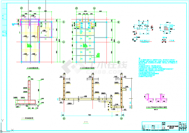 Five sets of common cad fire pool node structure drawings - Figure 2