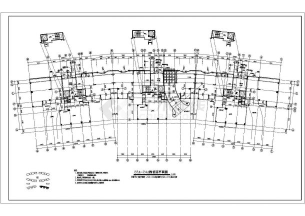 某多层住宅小区总图CAD全套施工设计框架结构平面-图二