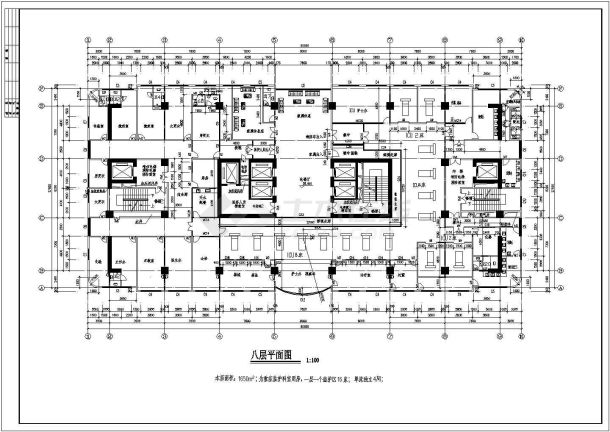 某二十层医院住宅楼全套建筑施工设计cad图纸(含设备层平面图)-图一