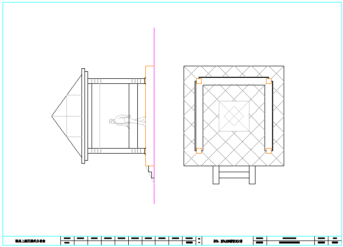 某杭州广场花园方亭CAD大样全套施工图