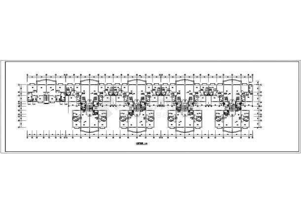长100.16米 宽19.3米 6+1复式层(1梯2户4户5单元1层半商)建筑设计施工图-图二