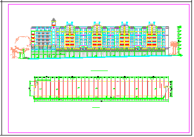 某七层商住楼建筑平立面cad设计方案图_图1