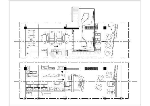 麻辣诱惑北京太古广场店室内装修设计cad全套施工图（含设计说明，含实景图）-图二