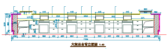 某高档大酒店大堂服务总台前台CAD图纸-图二