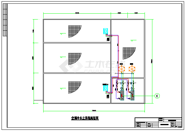 某厂房空调施工设计cad图纸-图二