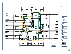 中式-两室两厅 金x缘装修施工图（含效果图）-图二