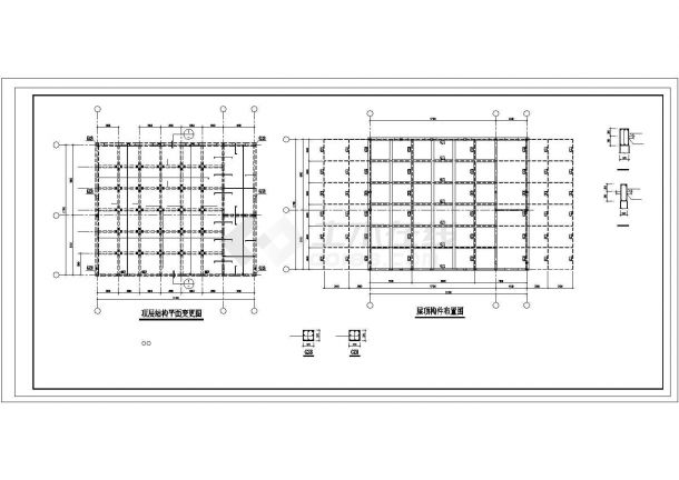 某六层砖混结构教学楼施工CAD图（标注明细）-图一