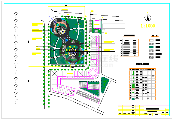 某浦江文化广场设计CAD大样完整构造方案-图一