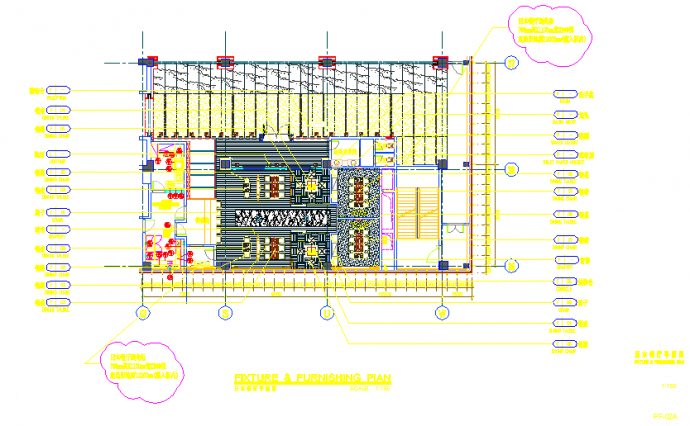 某日本餐厅CAD设计装修大样完整平面图_图1