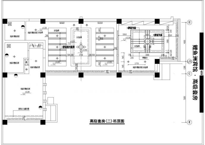 某宾馆高级套房CAD全套施工设计建筑图_图1
