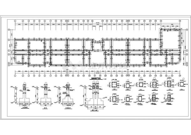 某中学教学楼设计完整结构CAD施工图纸-图一