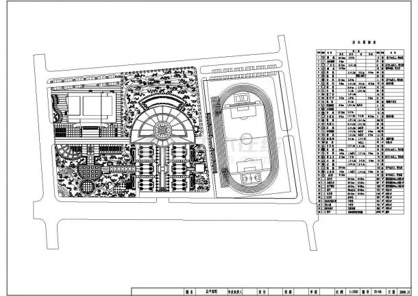 某奥林匹克体育公园景观CAD设计施工图植物种植图-图一