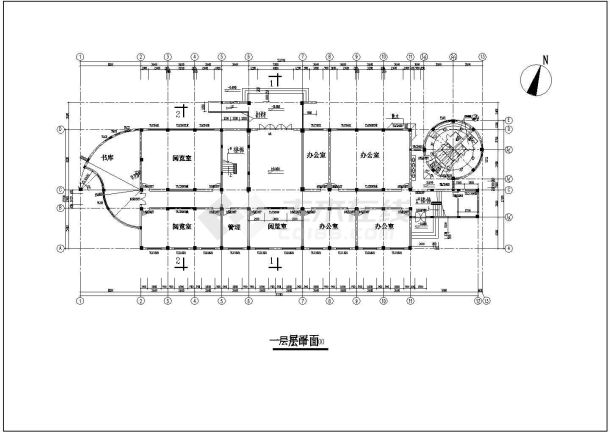 某全套小学综合楼CAD建筑规划设计图纸-图二