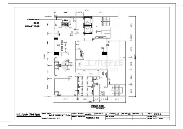某市行政中心平面图CAD全套建筑设计图-图一