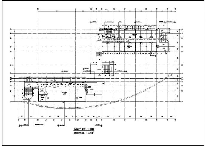 某学校综合楼建筑图CAD设计构造大样平面图_图1