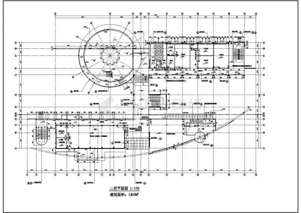 某学校综合楼建筑图CAD设计构造大样平面图-图二