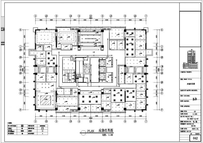 某办公室CAD设计室内装修电路图_图1