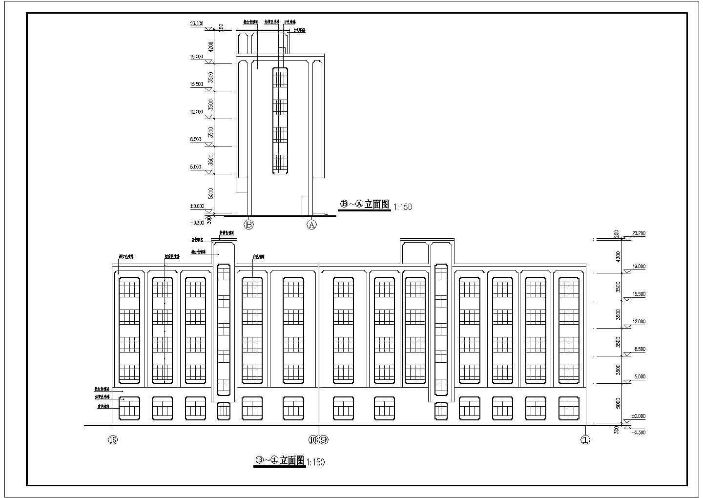 某宾馆建筑CAD完整构造设计大样平面施工图