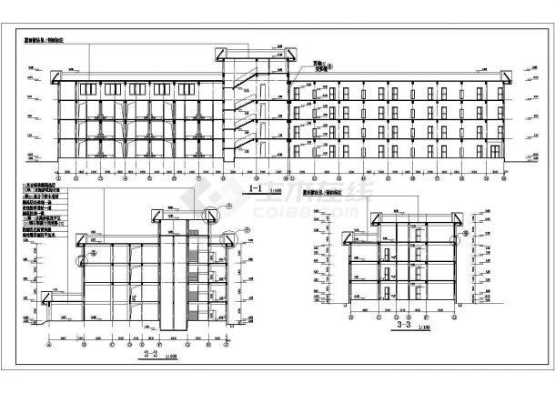 某小镇宾馆CAD全套建筑设计施工详图-图二