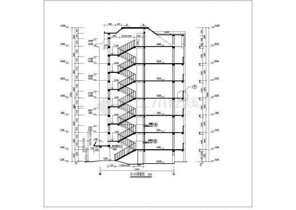 泰安市灌庄小区4770平米6层砖混结构住宅楼全套建筑设计CAD图纸-图二