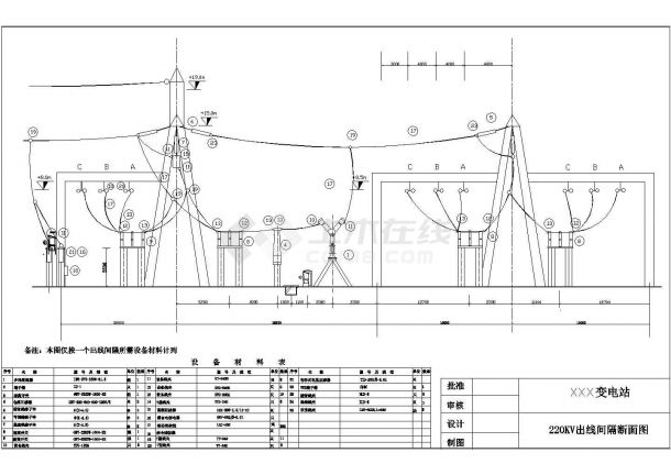 220kV变电站设计CAD图（12个CAD）-图二